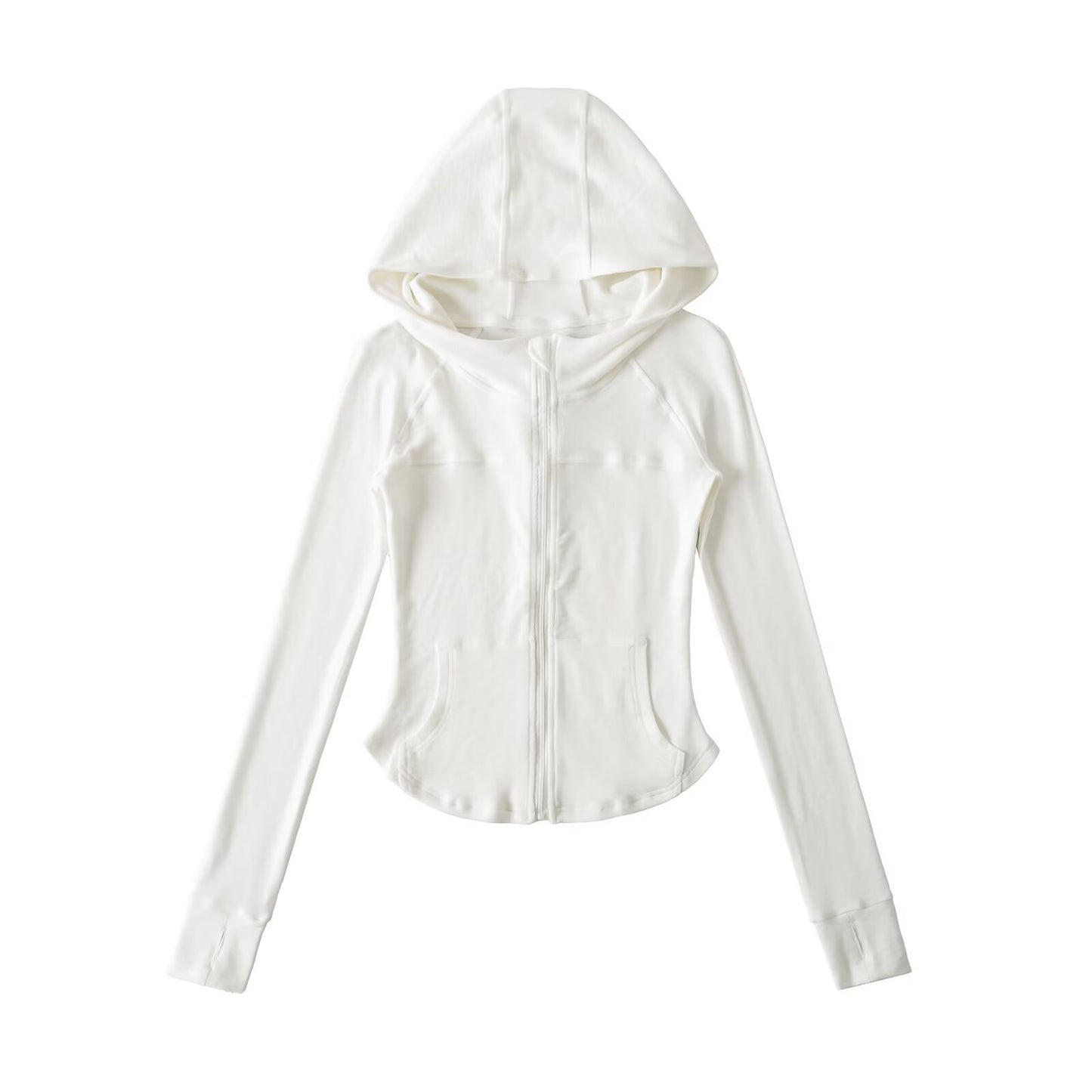 Women's Autumn Hot Waist Slim Fit Hooded Pure Sweaters