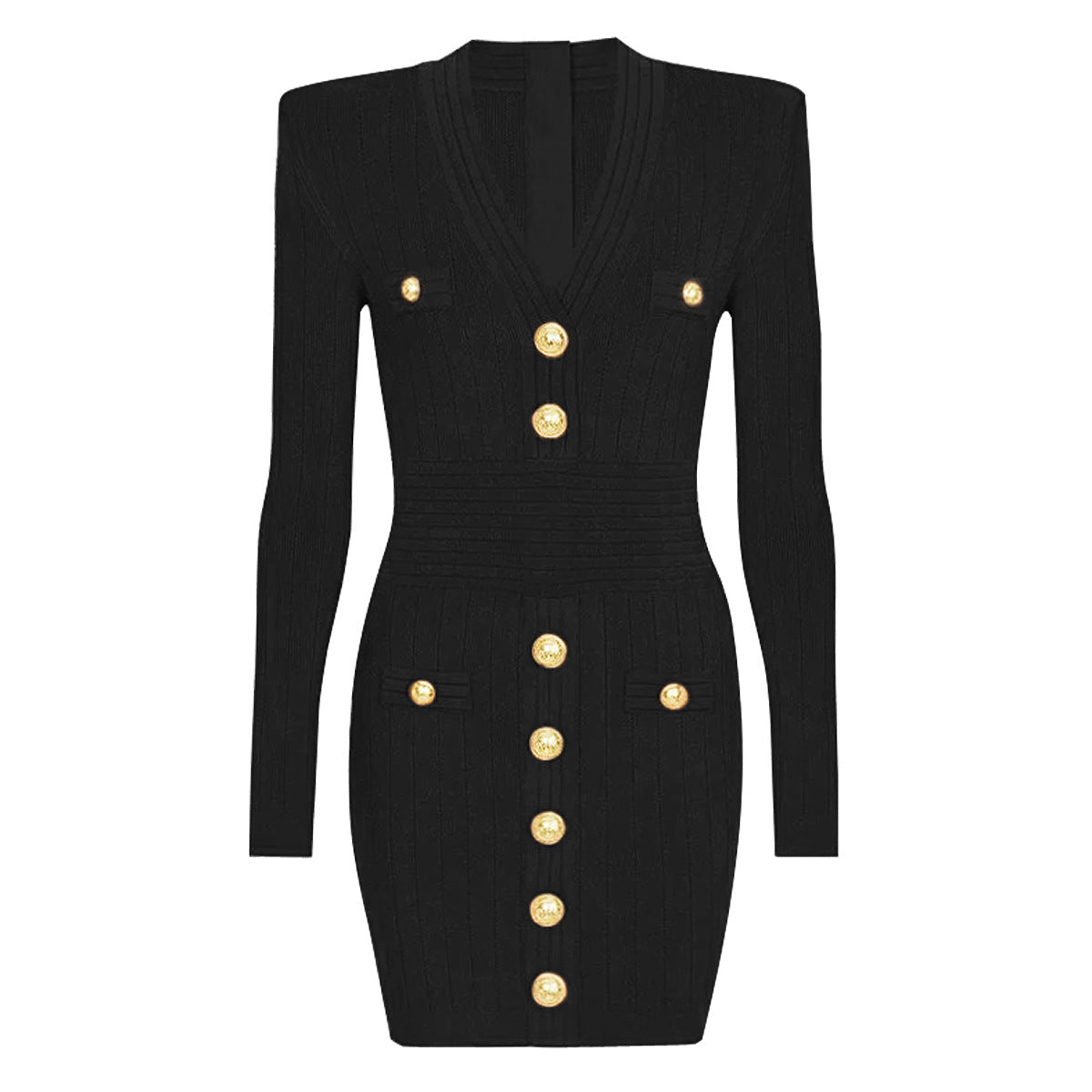 Quality Knitted Fabric Slim Fit Slimming Dresses