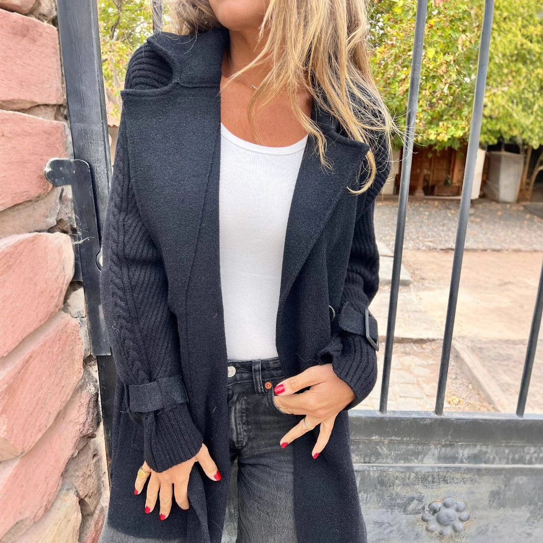 Women's Russian Autumn Knitted Double-faced Woolen Goods Coats