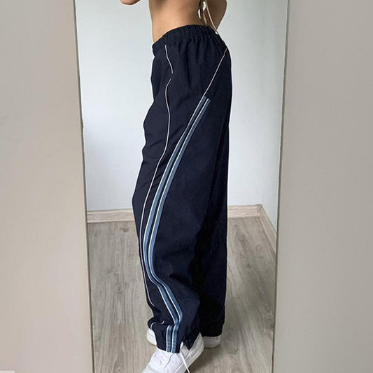 Casual Woven Personality Street Loose Elastic Waist Pants