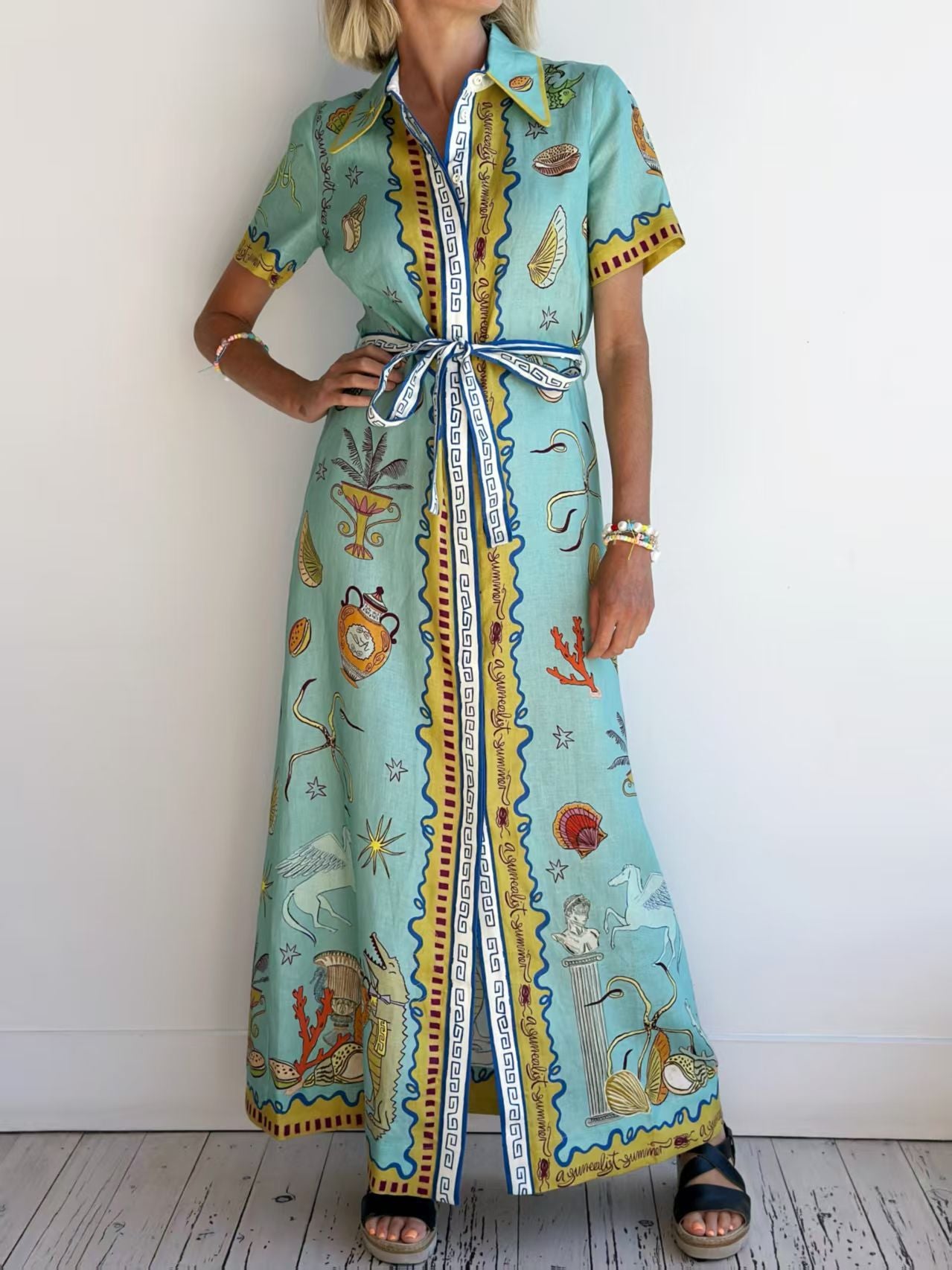 Personalized Iti Lantern Sleeve Casual Fashion Dress