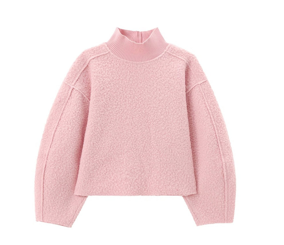 Women's Fashion Casual Warp Knitted Beaded Leather Coats