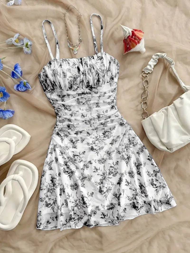 Tight Waist Summer Style Design Sense Minority Dress