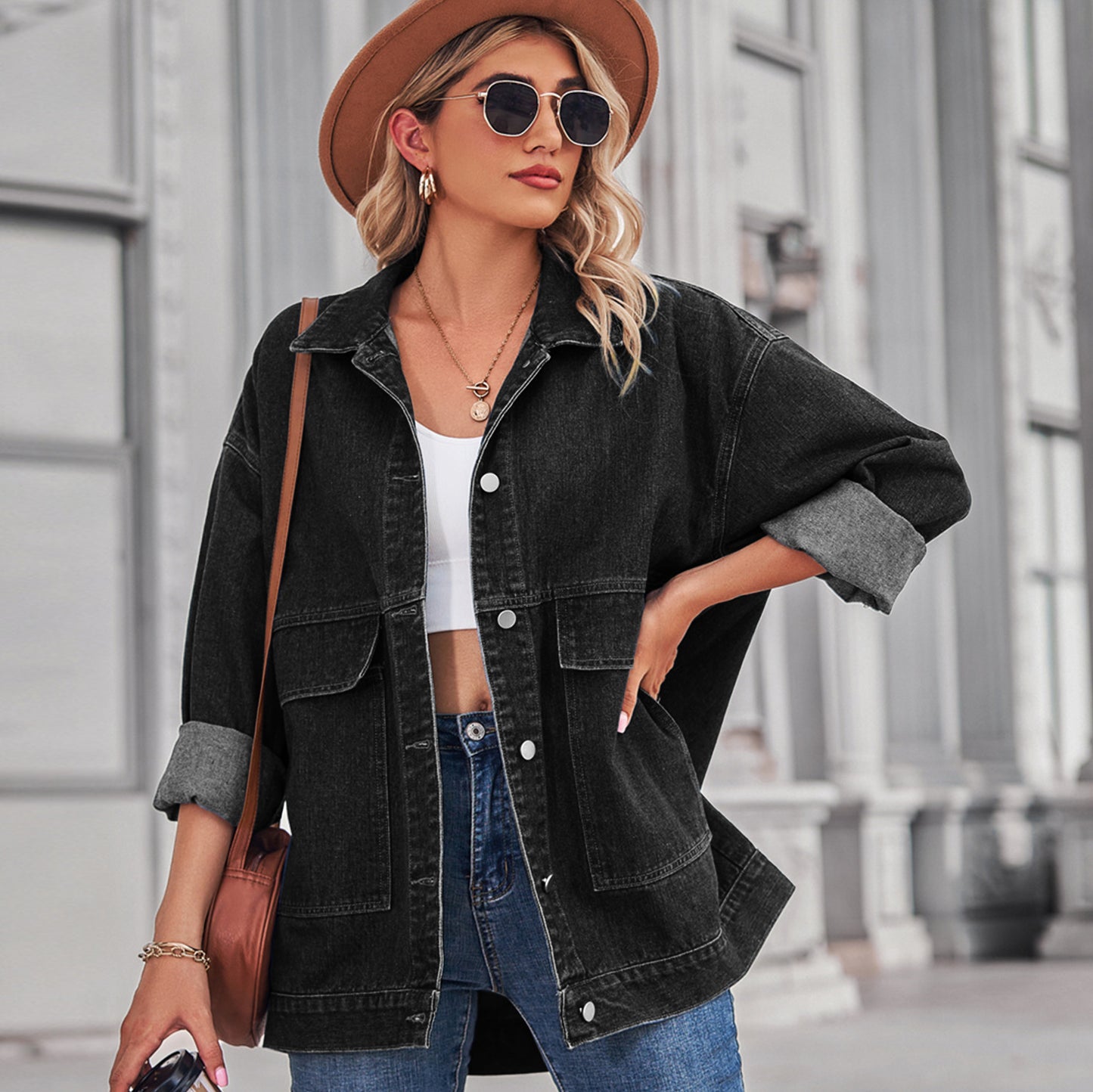 Women's Slimming Retro Classic Loose Denim For Jackets