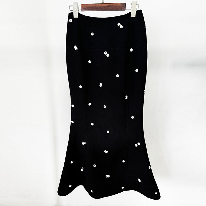 Two-piece Fashionable Sequins Color Matching Fishtail Fashion Casual Suit