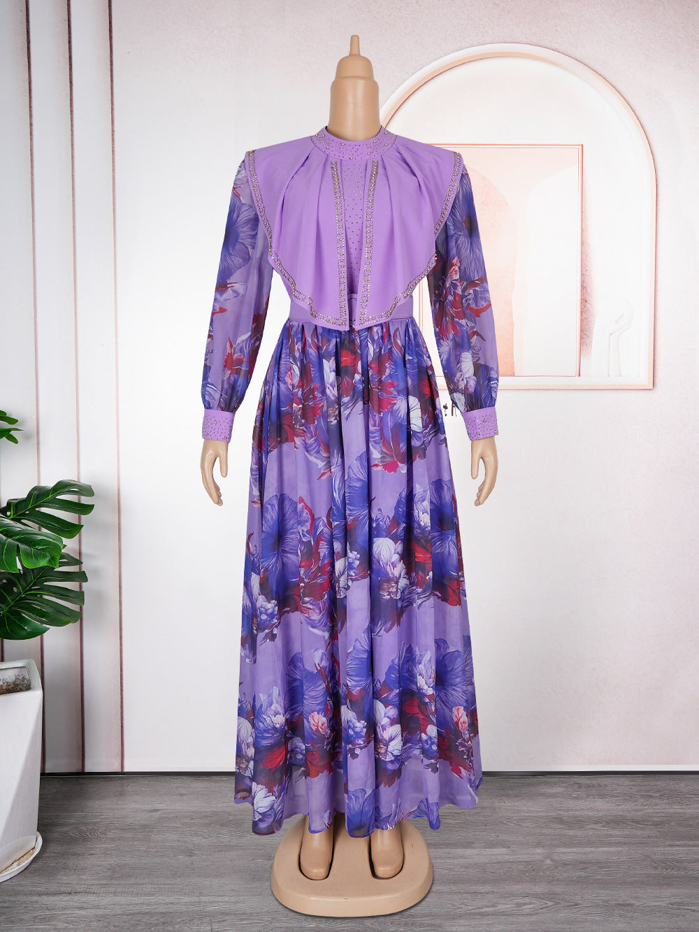 Women's African Wear Elegant Printed Dress Long Dresses