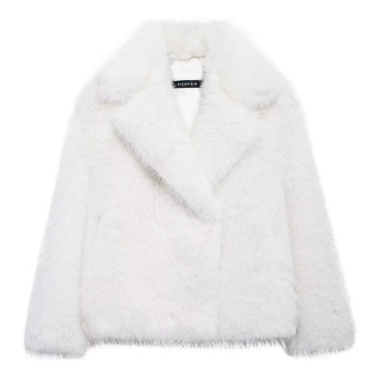 Women's Stylish Comfortable Artificial Fur Effect Coats