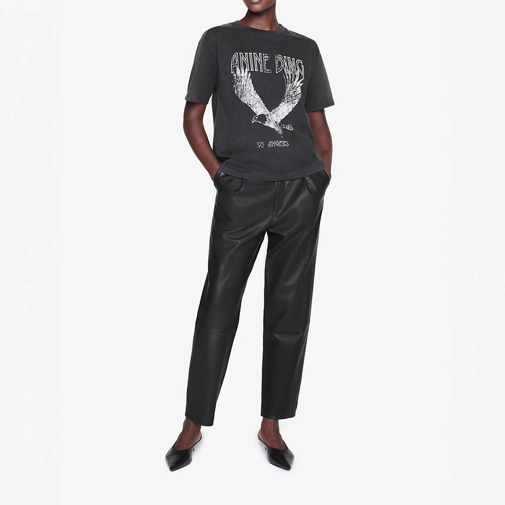 Women's American Niche Eagle Print Fried Snowflake Color Wash Blouses