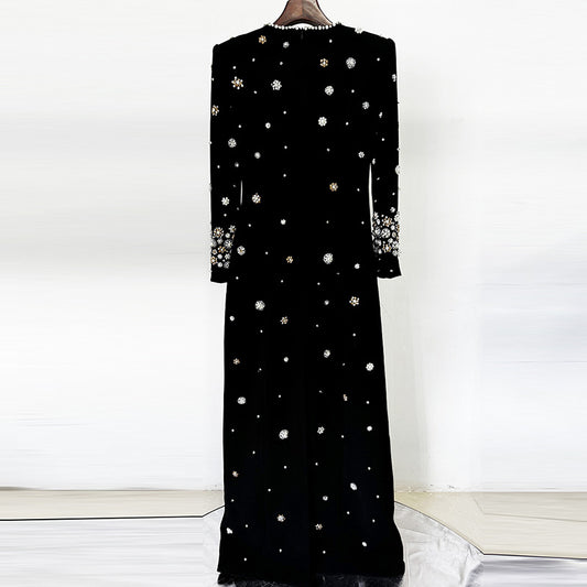 Fashion Bead Diamond Slim Long Formal Dress