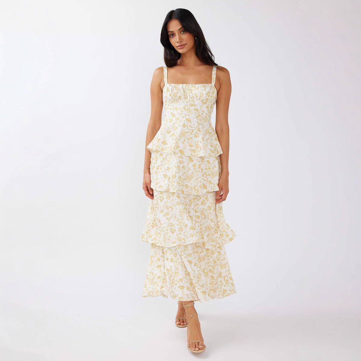 Bow Floral Dress Holiday Party Temperament Dresses