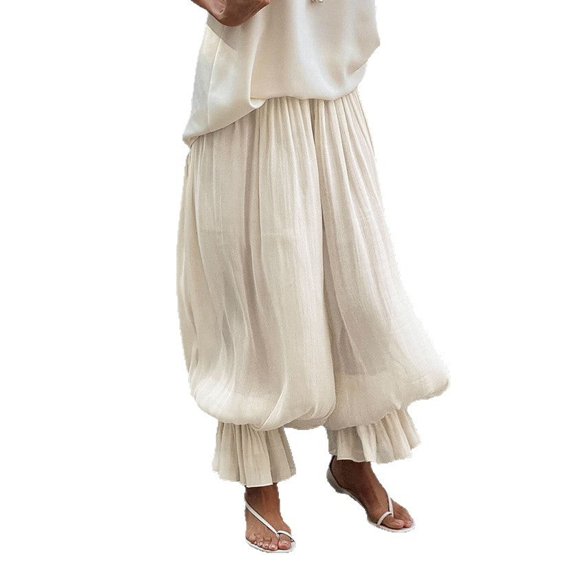 Women's Banded Design Graceful Fashionable Elegant Casual Pants