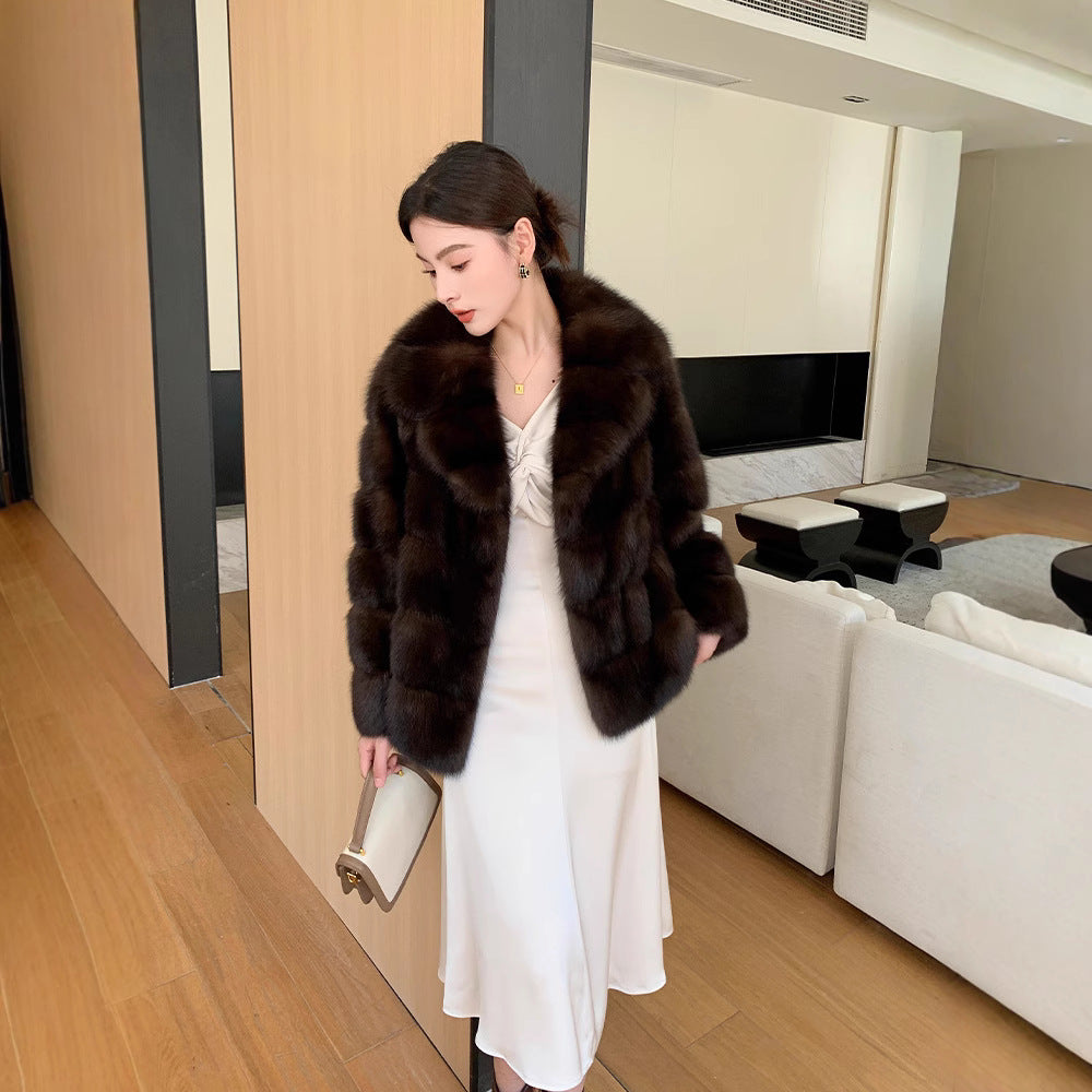 High-grade Mink Fur Texture Thickened Warm Coats