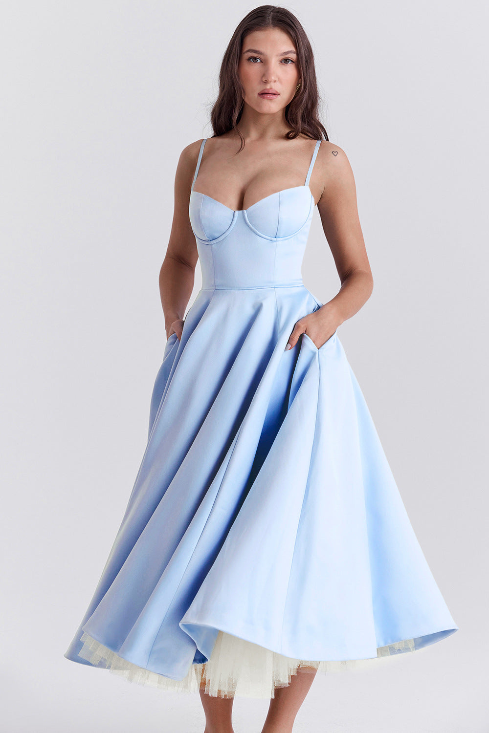 Women's Sexy Straps Tulle Large Swing Elegant Dresses
