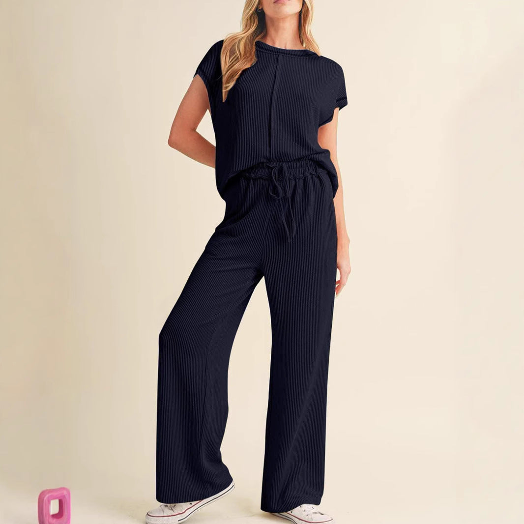 Women's Three-quarter Sleeve Commute Leisure Loose Slimming Pants