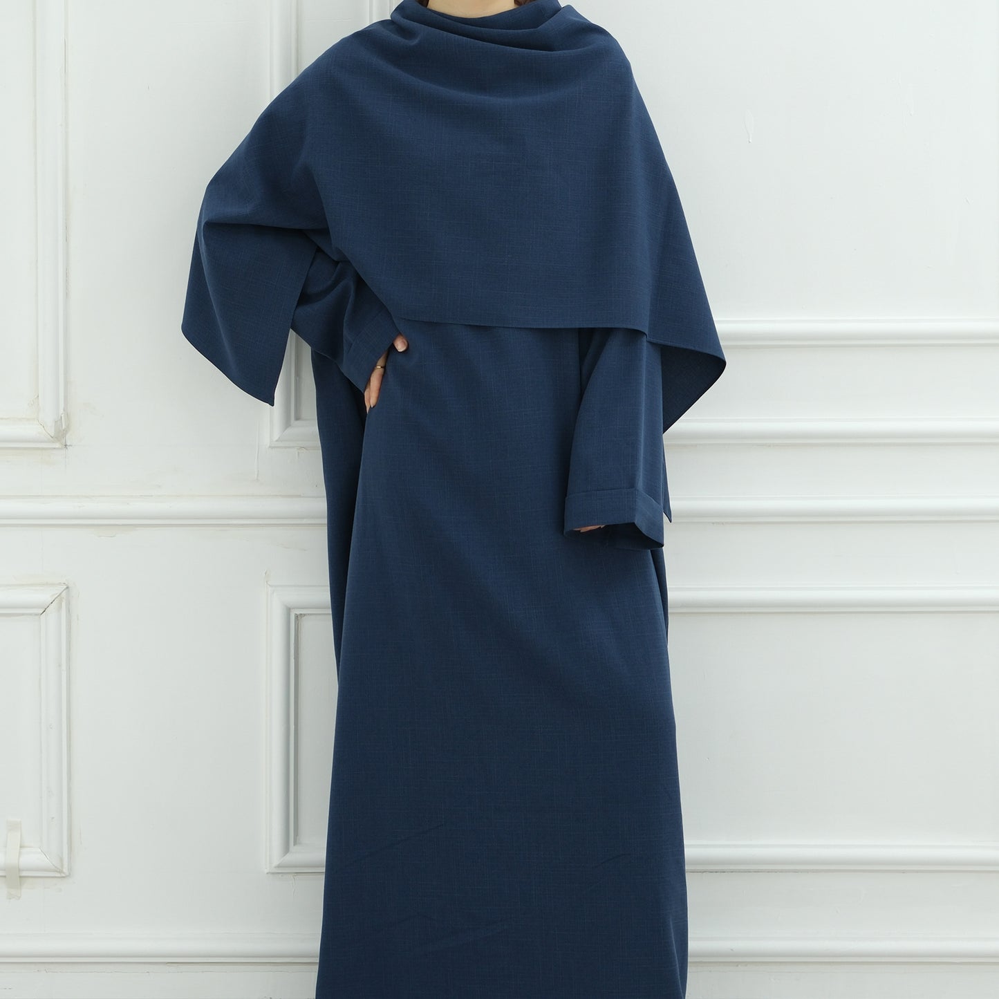 Turkish Solid Color Robe Dress Two-piece Dresses