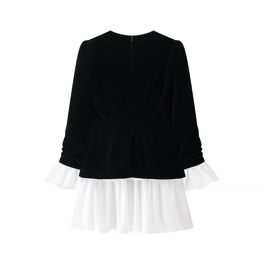 Women's Style Long Sleeve Classic Square Collar Lace Up Fashion Dresses