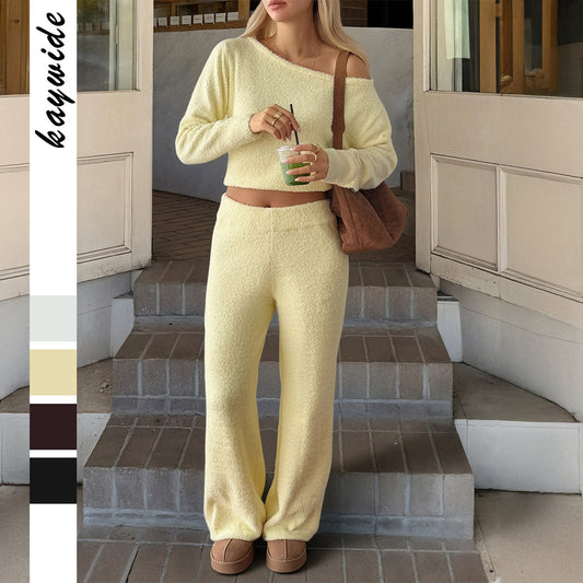 Women's Leisure Sports Long Sleeve Trousers Fashion Casual Suit