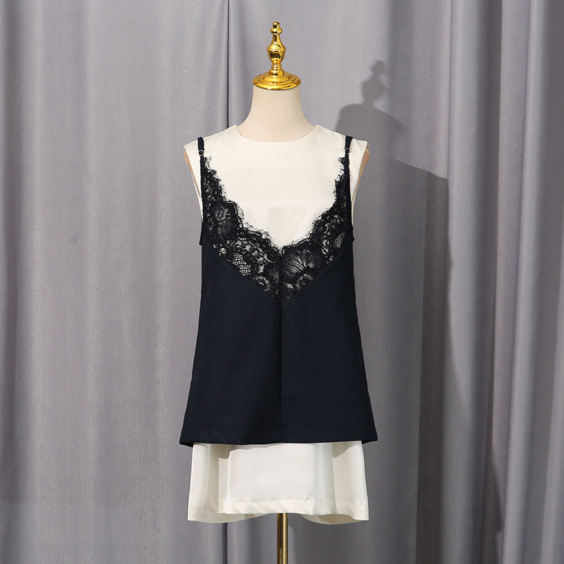 Women's Summer Sleeveless Lace Sexy Slim Fit Slimming Dresses