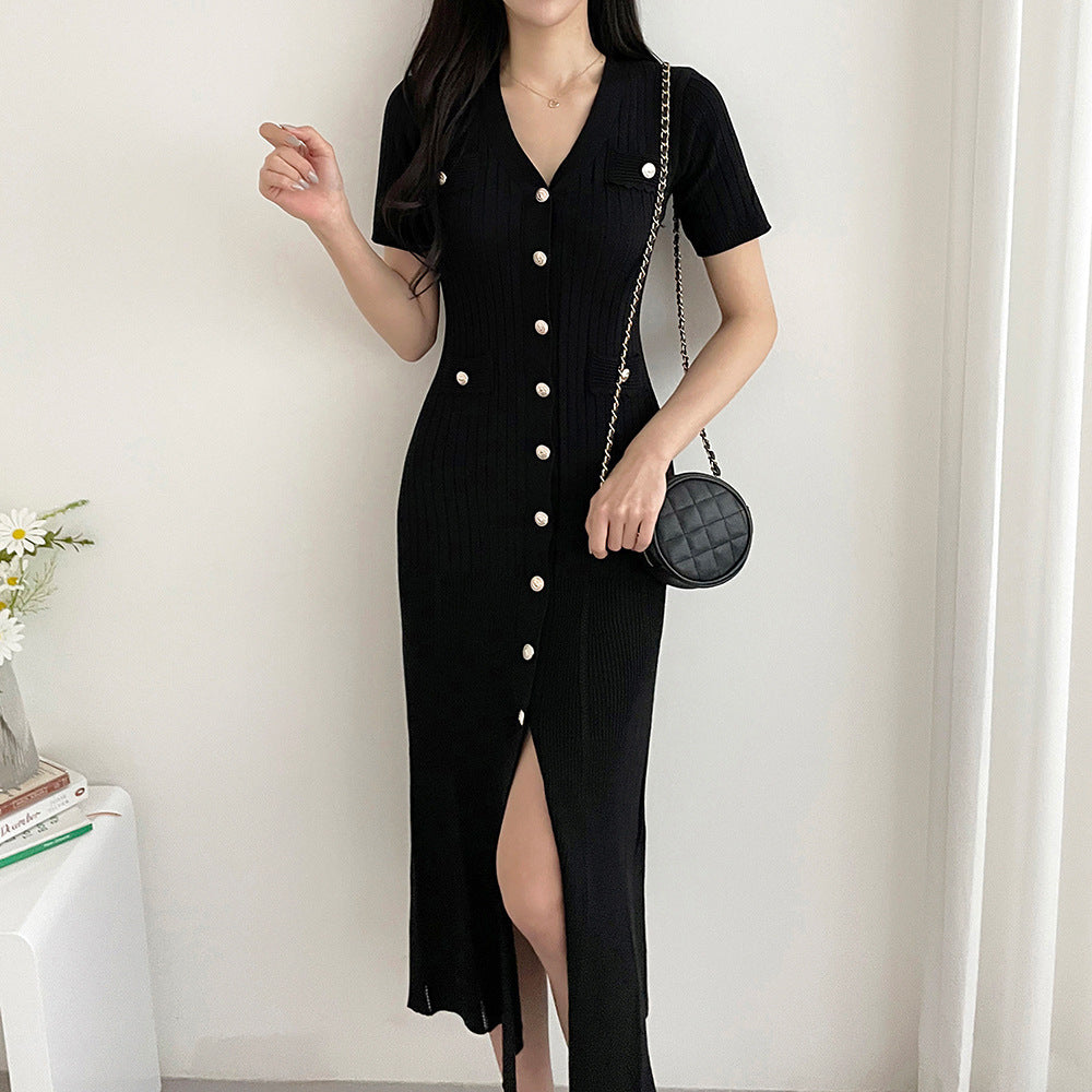 Elegant Slim A- Line French Style Temperament Fashion Dress