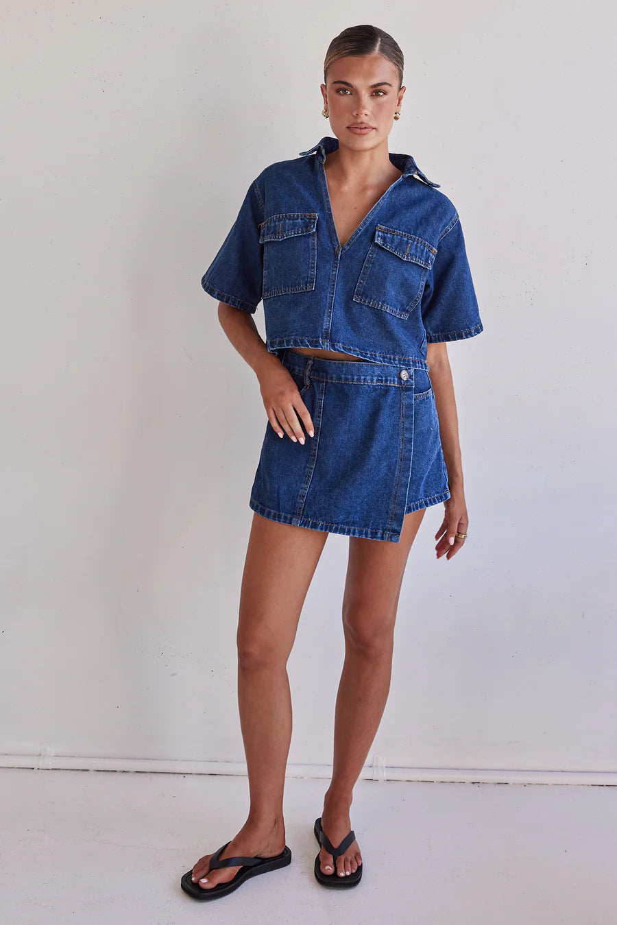 Comfortable Denim Irregular Fashion Style Matching Jackets