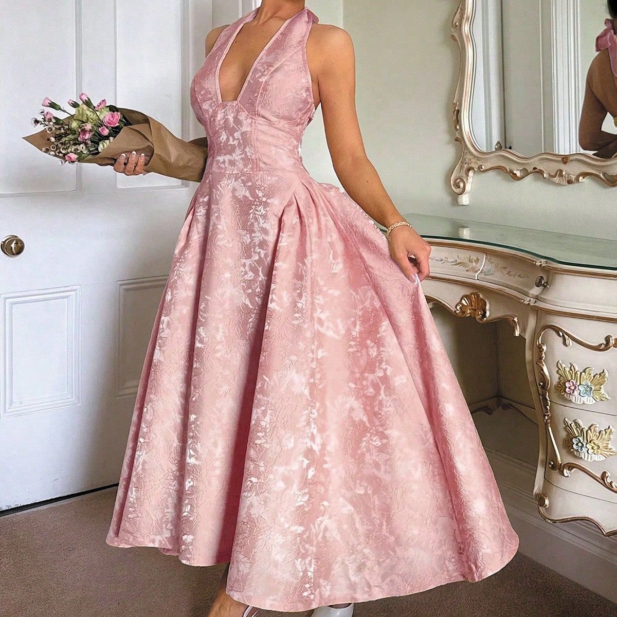 Women's Retro Three-dimensional Embossed Sleeveless Swing Wear Dresses