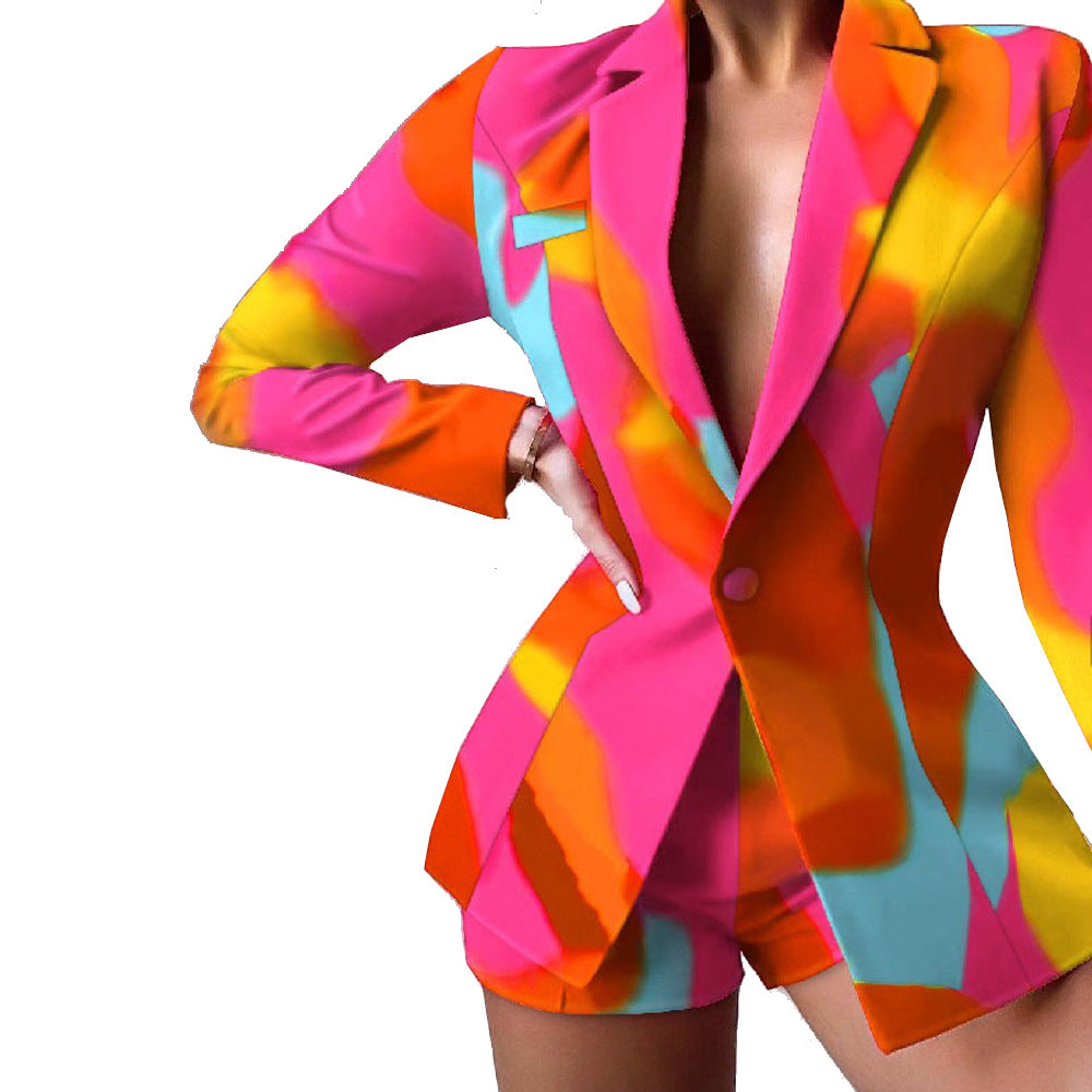 Women's Commuter Long Sleeve Slim Two-piece Set Suits