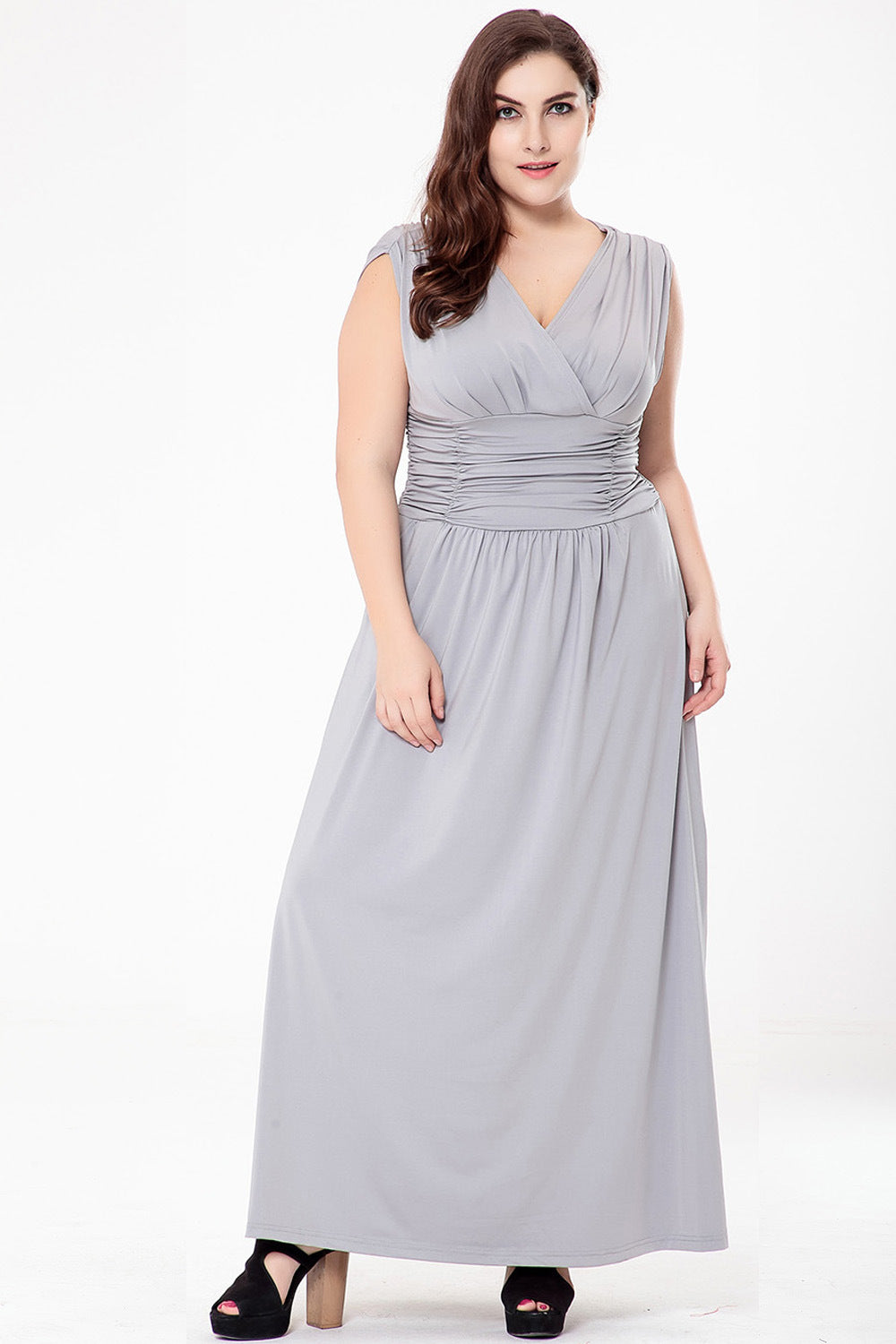 Women's Large Summer Sleeveless Bridesmaid Long Backless Dress