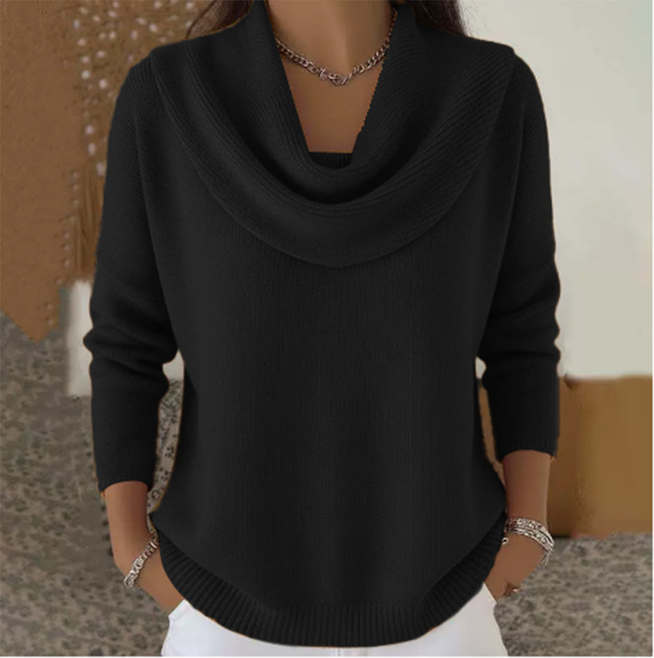 Creative Fashion Women's Solid Color Long-sleeved Women's Sweater