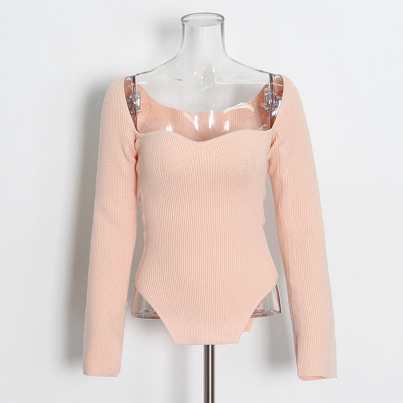 Women's Irregular Base Slim Fit Slimming Long Knitwear