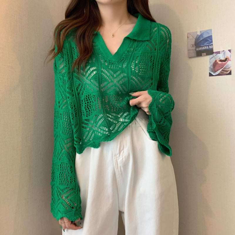 Women's Niche Early Spring Long Sleeve Fresh Sweet Sweaters