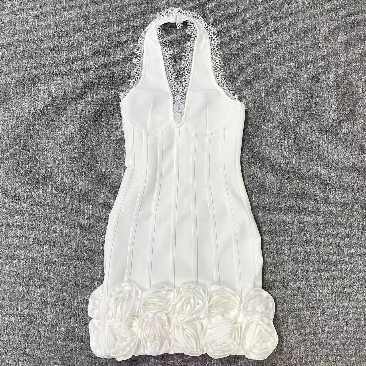 Women's Color Slim Waist Sexy Tube Dress Tops