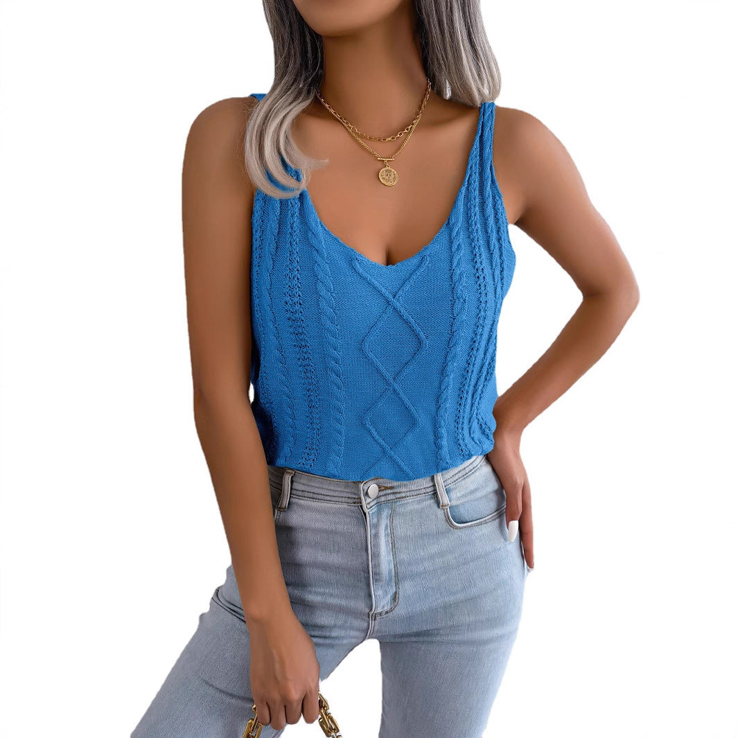 Classic Women's Casual Twist Hollow Holiday Clothing