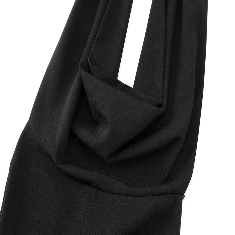 Women's French Style Pure Desire Sexy Halter Backless Jumpsuits
