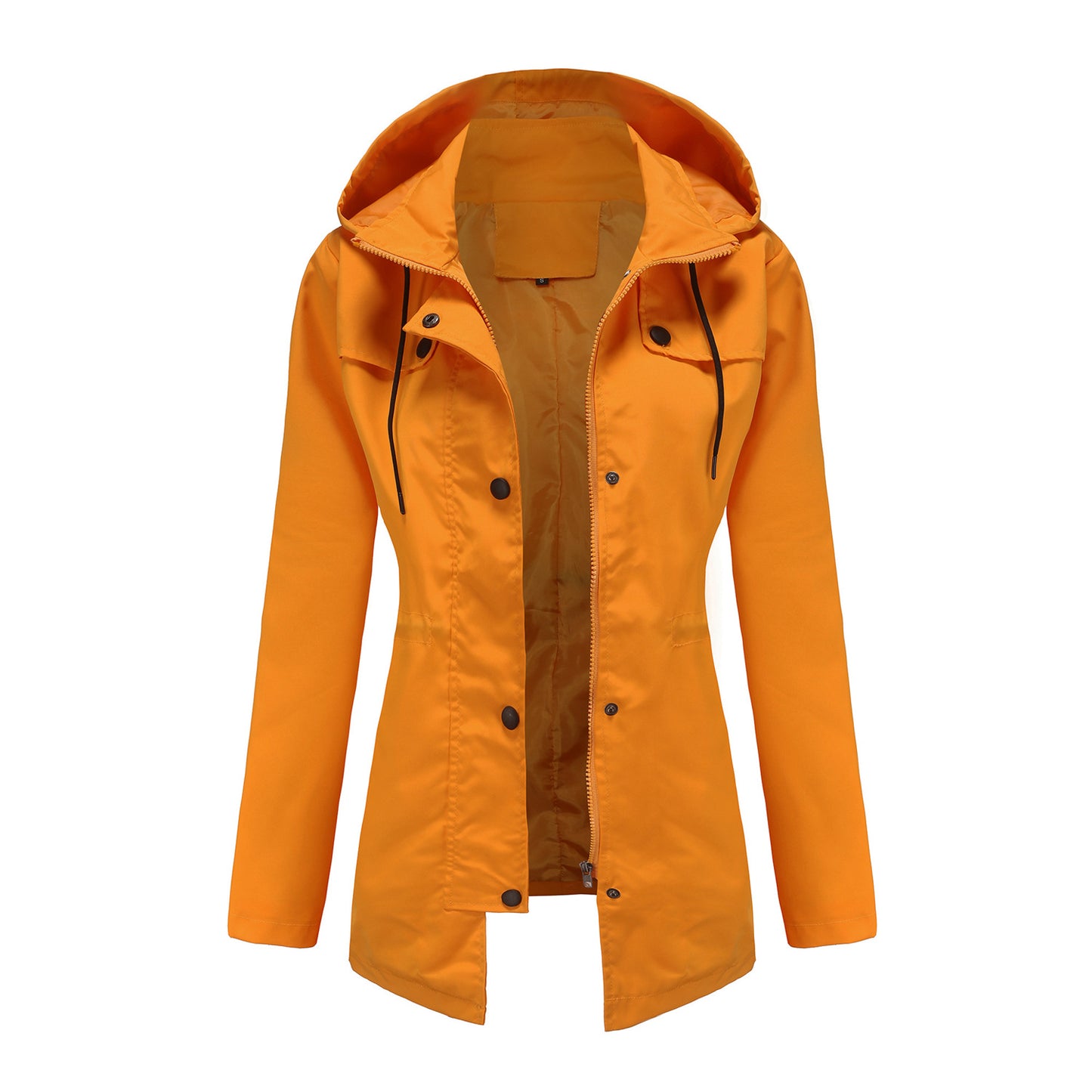 Women's Trench European Mid-length Hooded Outdoor Raincoat Coats