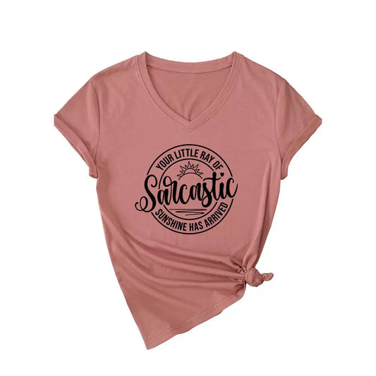 Women's Beautiful Casual Short-sleeved Fashion T-shirt Blouses