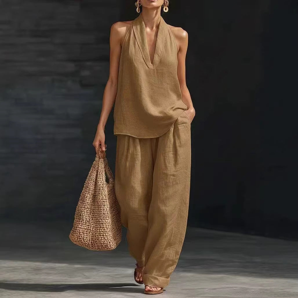 Versatile Fashion Charming Women's Halter Sleeveless Suits