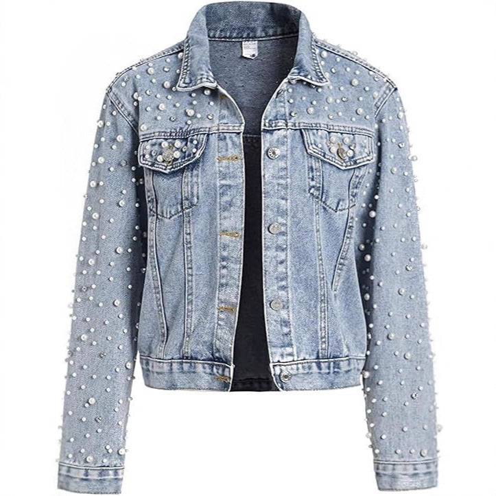 Women's Rivets Long Sleeve Loose Slimming Fashion Jackets