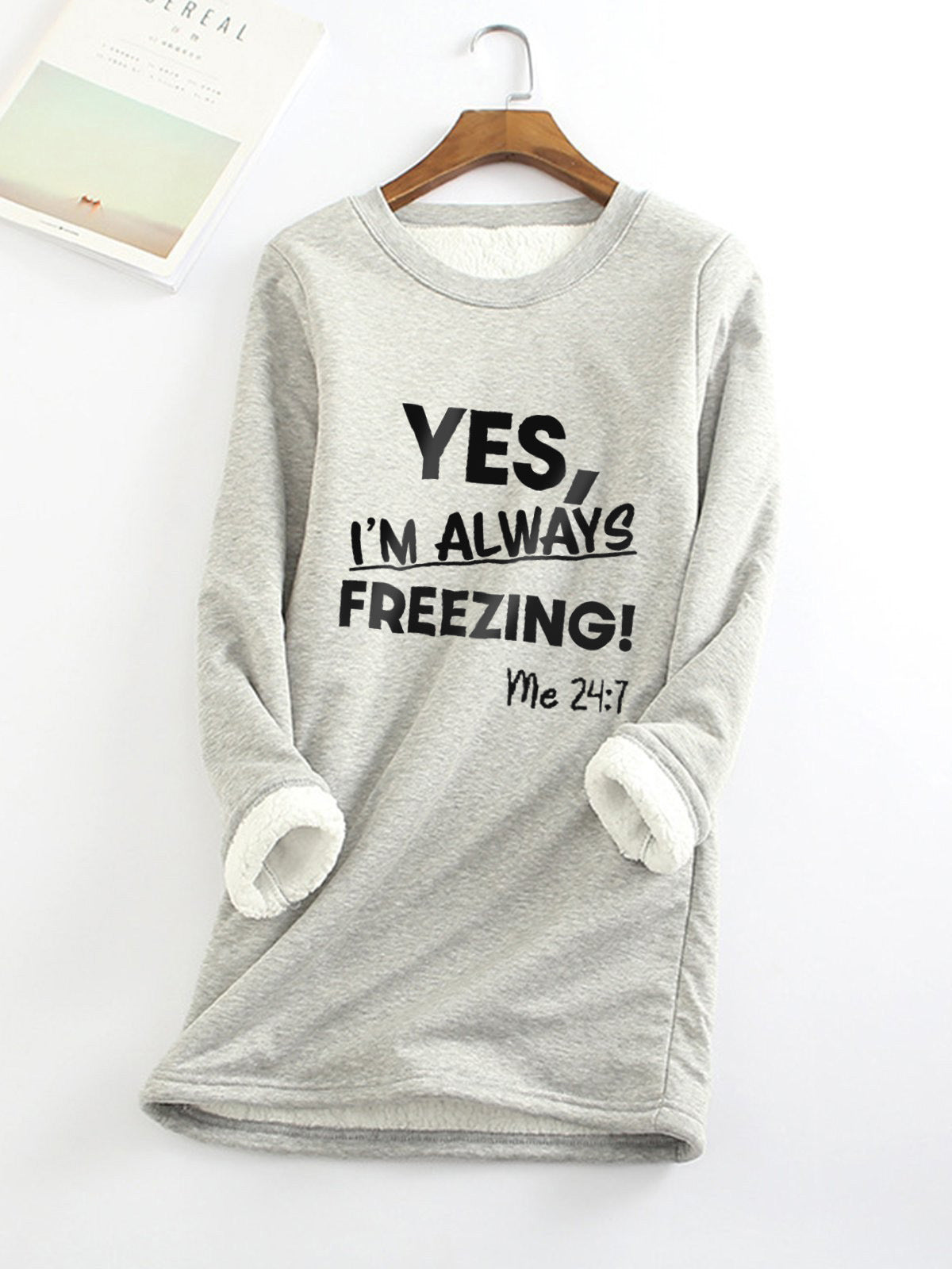 Stylish Fleece-lined Thermal Base Printing Series Women's Sweater, Sweater