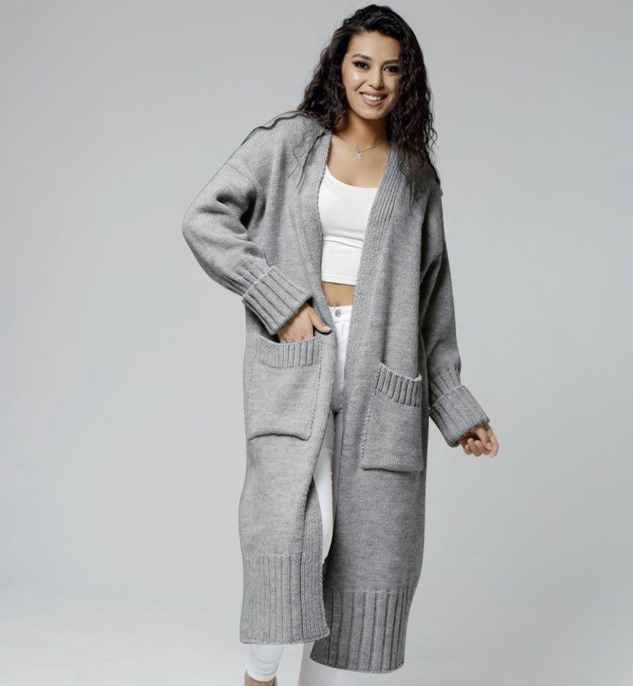 Women's Large Loose Long Sleeve Knitted Casual Sweaters