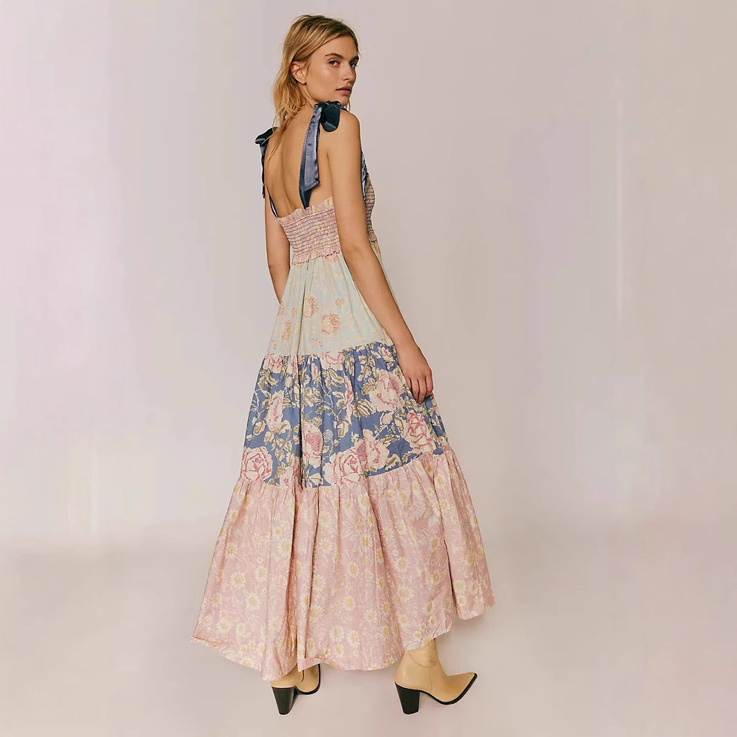Women's Summer French Fashion Slim Fit Printing Dresses