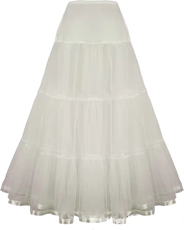 Boneless Pannier Swing Dress Crinoline Long Wedding Dresses