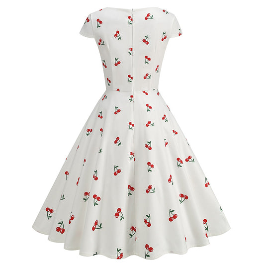 Style Sleeve Printed Large Swing Dress Dresses