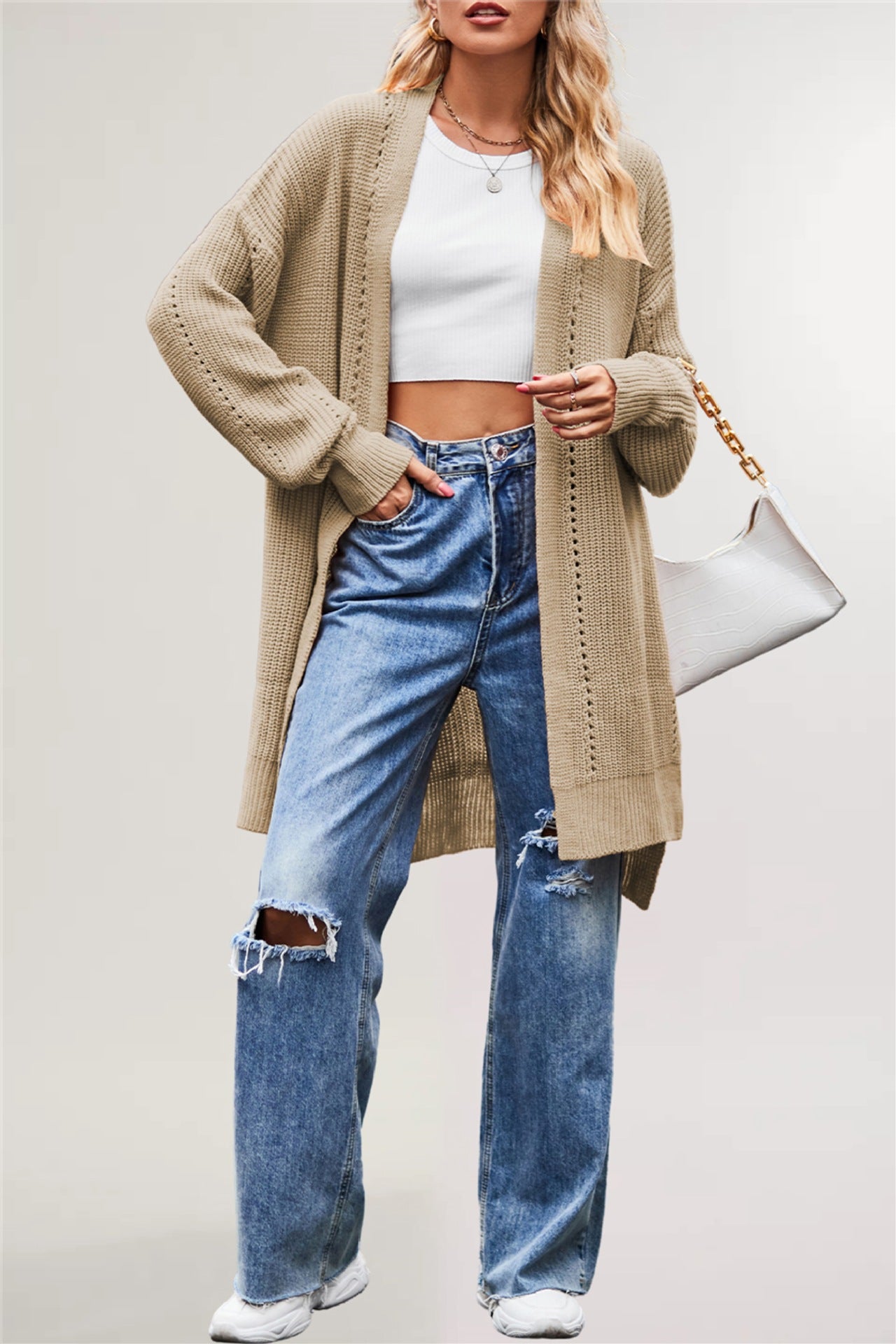 Women's Winter Autumn Solid Color Loose Knitted Sweaters