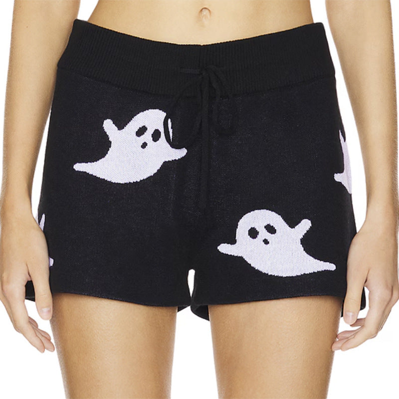 Women's Dark Set Funny Ghost Pattern Halloween Sweaters