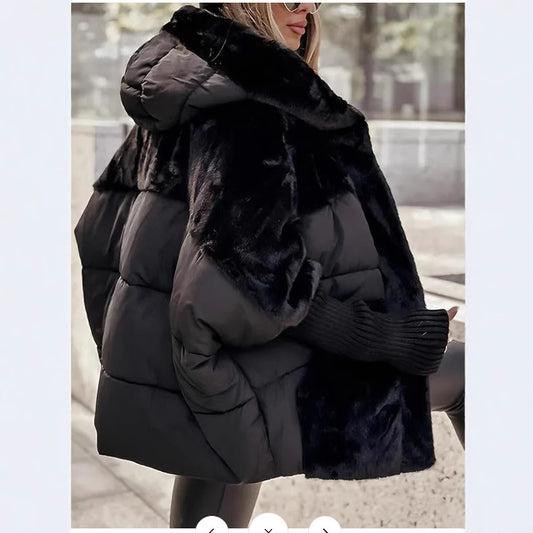 Women's Casual Loose Stitching Down Cotton Jackets