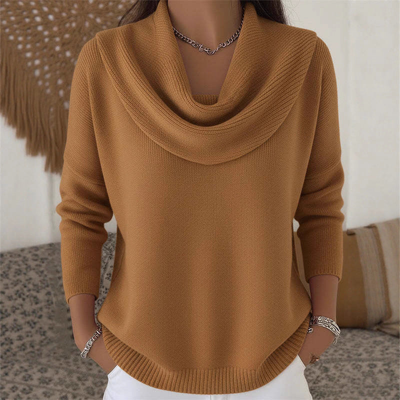 Creative Fashion Women's Solid Color Long-sleeved Women's Sweater