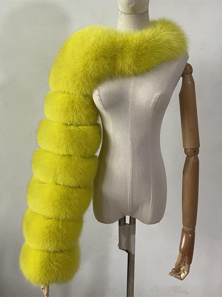 Women's Fur For Imitation Long Sleeve Shawl Coats