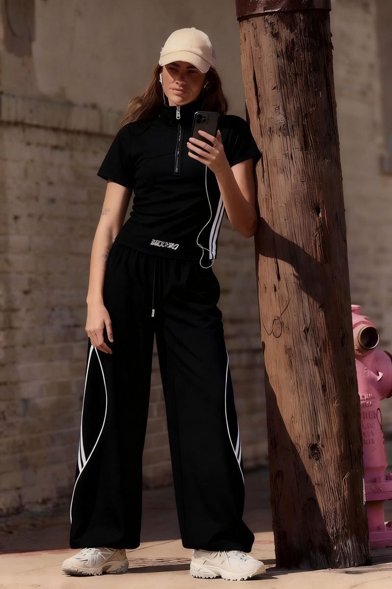 Trendy Women's Short-sleeved Sports For Two-piece Fashion Casual Suit
