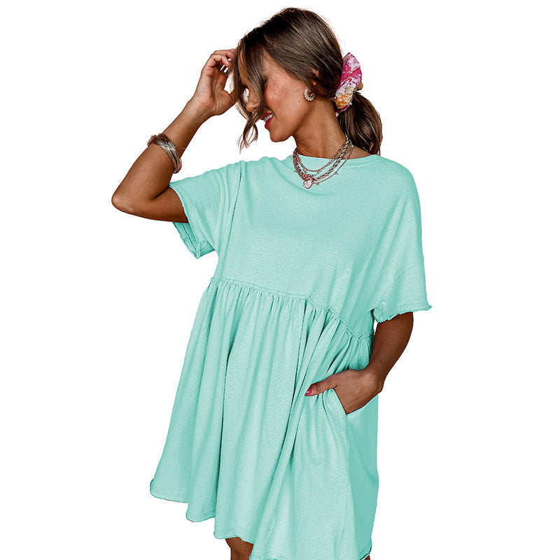 Women's Solid Color Loose Knee-length For Casual Dresses