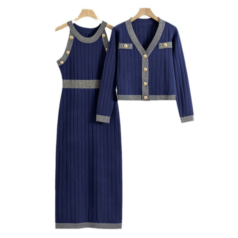 Women's French Style Temperament Dress Two-piece Set Fashion Casual Suit
